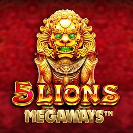 5 Lions Megaways online game logo by Pragmatic Play on casoolaa.ch