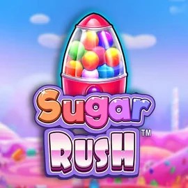 Sugar Rush slot logo by Pragmatic Play at Casoola Casino